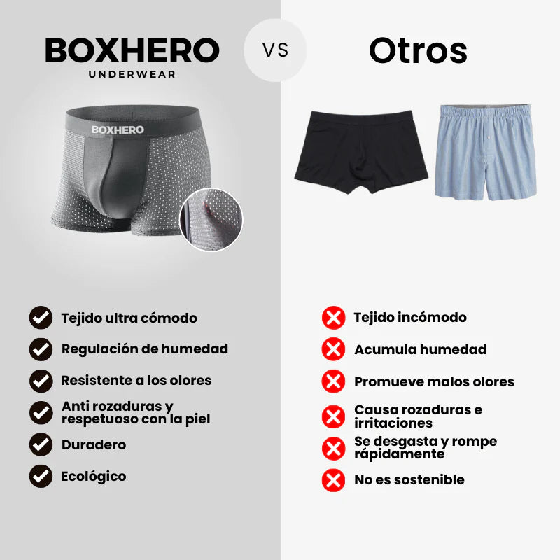 BOXER DE FIBRA DE BAMBU - PACK DE 5 LLEVA 5 GRATIS